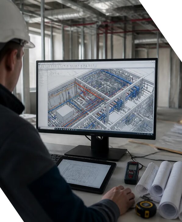 Создание BIM модели инженерных сетей для объектов в Канаше